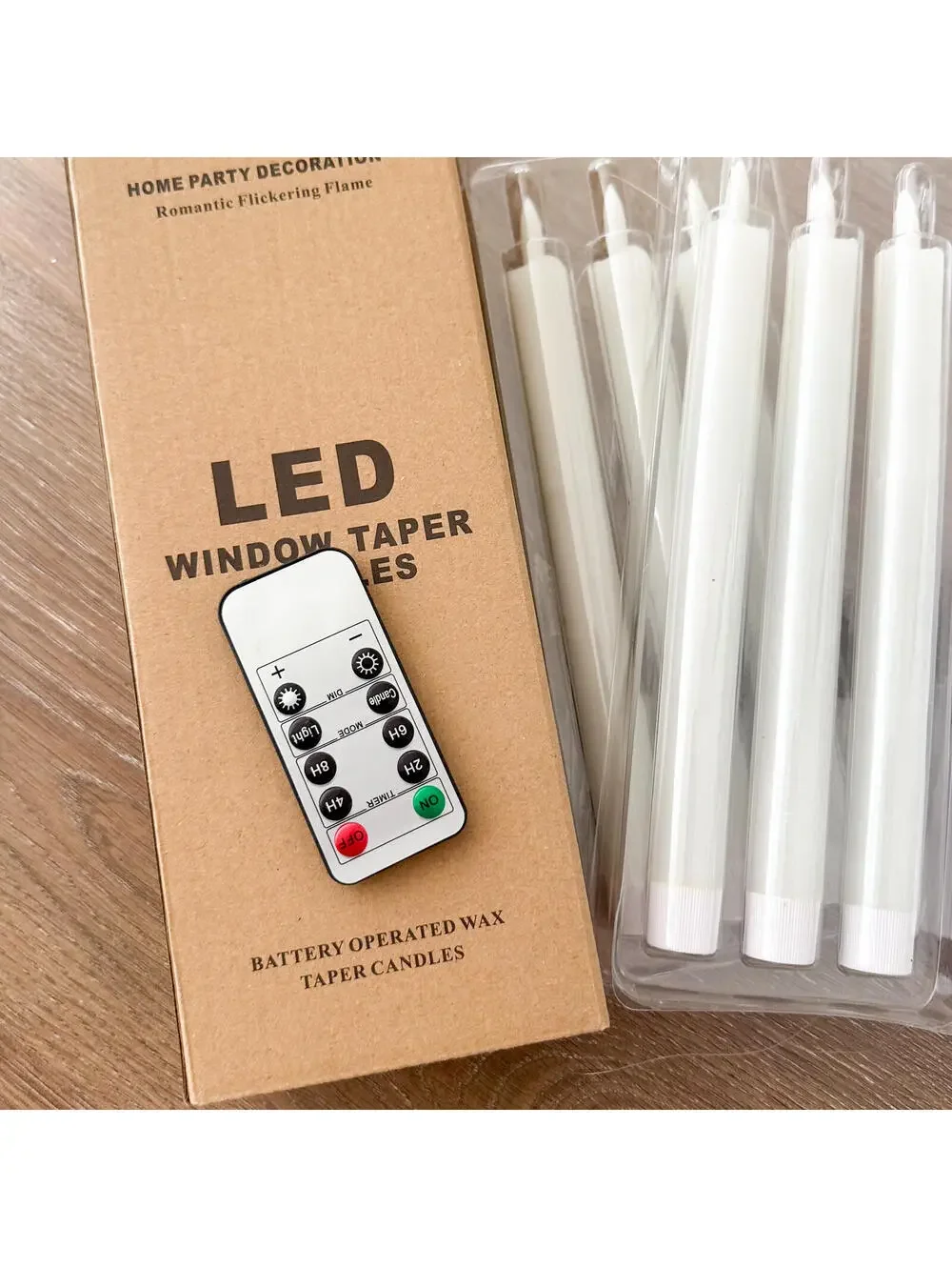 LED Window Taper Candles with Remote Set‎ of 12